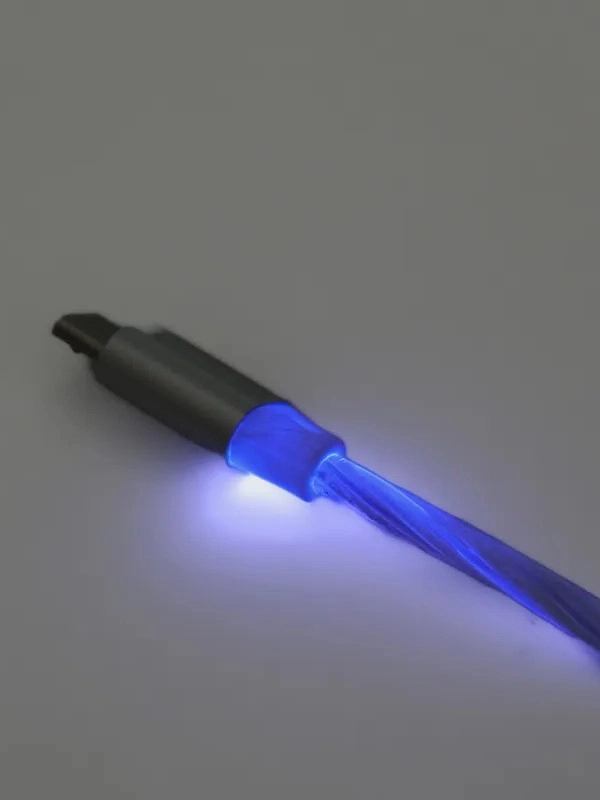 Светящийся зарядный USB кабель провод для Iphone, Android micro USB Type-C Lightning