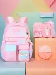 Розовый рюкзак школьный для девочки