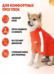 Красный толстовка для кошек и собак, модная одежда для животных на молнии