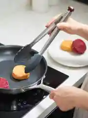 Щипцы кухонные металлические 33,5 смSmartChef серо-бордовые