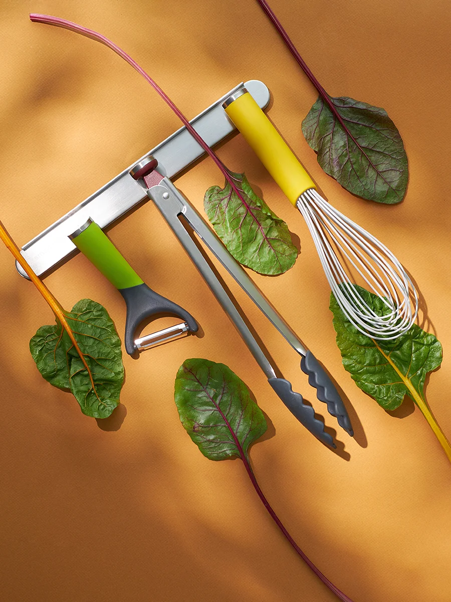 Щипцы кухонные металлические 33,5 смSmartChef серо-бордовые