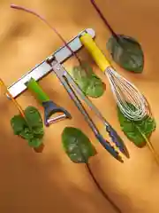 Щипцы кухонные металлические 33,5 смSmartChef серо-бордовые