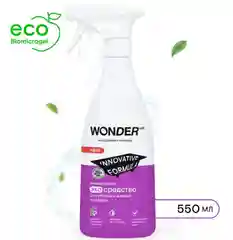 Чистящее эко средство для уборки ванной туалета WONDER LAB спрей без хлора 0,55л