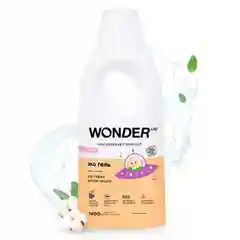Эко гель для стирки детских вещей WONDER LAB "Цветы хлопка", 1 л