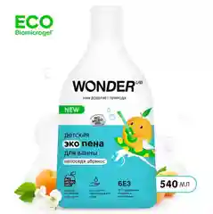 Детская эко пена для ванны Абрикос WONDER LAB 3+ экологичное средство для купания малышей
