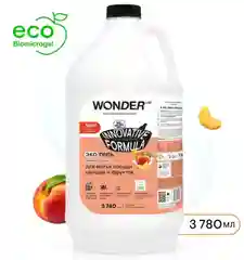 Эко гель для мытья посуды овощей фруктов с ароматом сливочных фруктов WONDER LAB 3,78 л