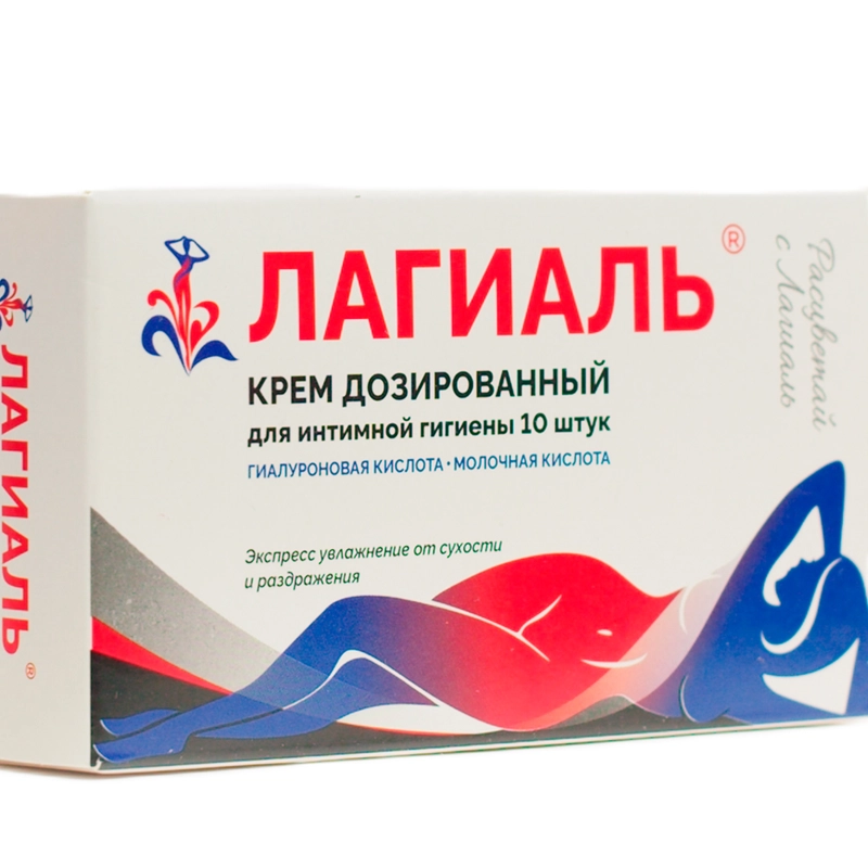 Лагиаль крем дозированный с гиалуроновой и молочной кислотами увлажняющий №10