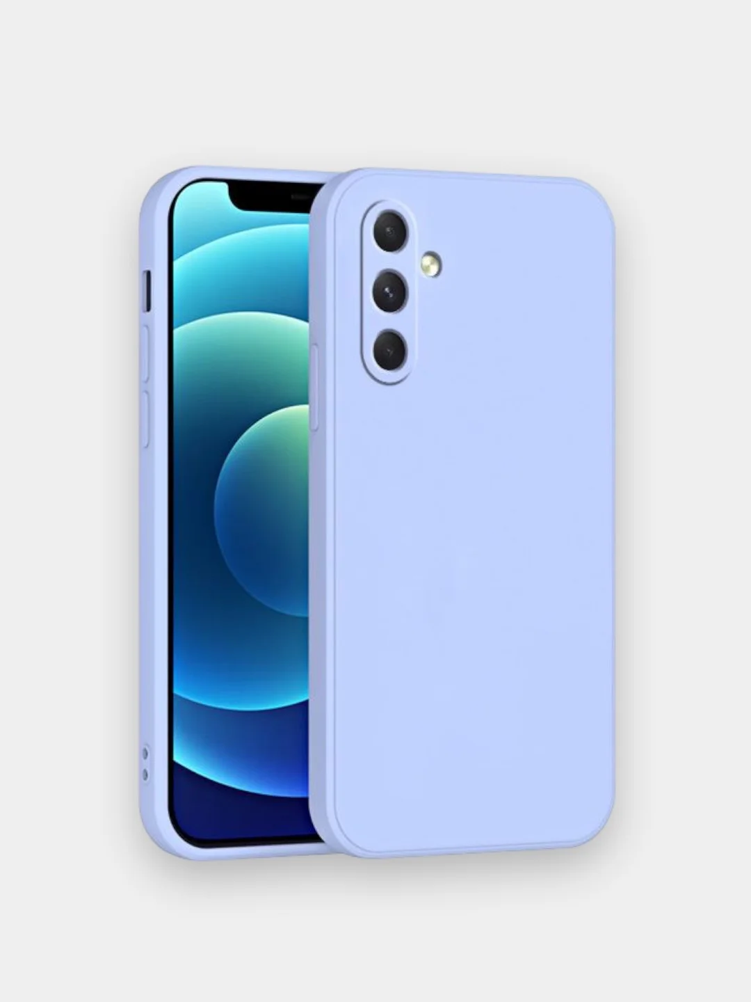 Светло-синий чехол для Samsung Galaxy A55 (Самсунг Гэлакси А55), силиконовый