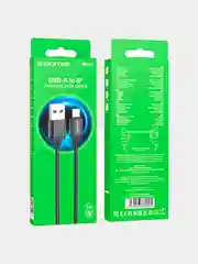 Кабель зарядки для iPhone и Android, Borofone bx87, Micro-USB/ Lightning, в тканевой оплетке