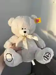 Бежевый мишка плюшевая мягкая