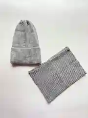 Серый меланж шапка со снудом демисезонная