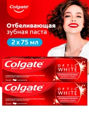 Зубная паста Colgate Optic White Искрящаяся мята, отбеливающая, 75 мл, 2 шт