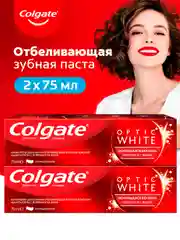 Зубная паста Colgate Optic White Искрящаяся мята, отбеливающая, 75 мл, 2 шт