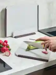 Доска разделочная двухсторонняя пластиковая SmartChef большая с бортиками