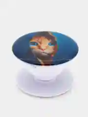 Синий держатель для телефона PopSocket (попсокет) с рисунками