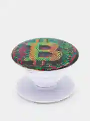 Синий меланж держатель для телефона PopSocket (попсокет) с рисунками