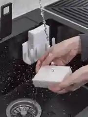 Губка для посуды из целлюлозы Eco Sponge белая экологичная, набор из 3 шт
