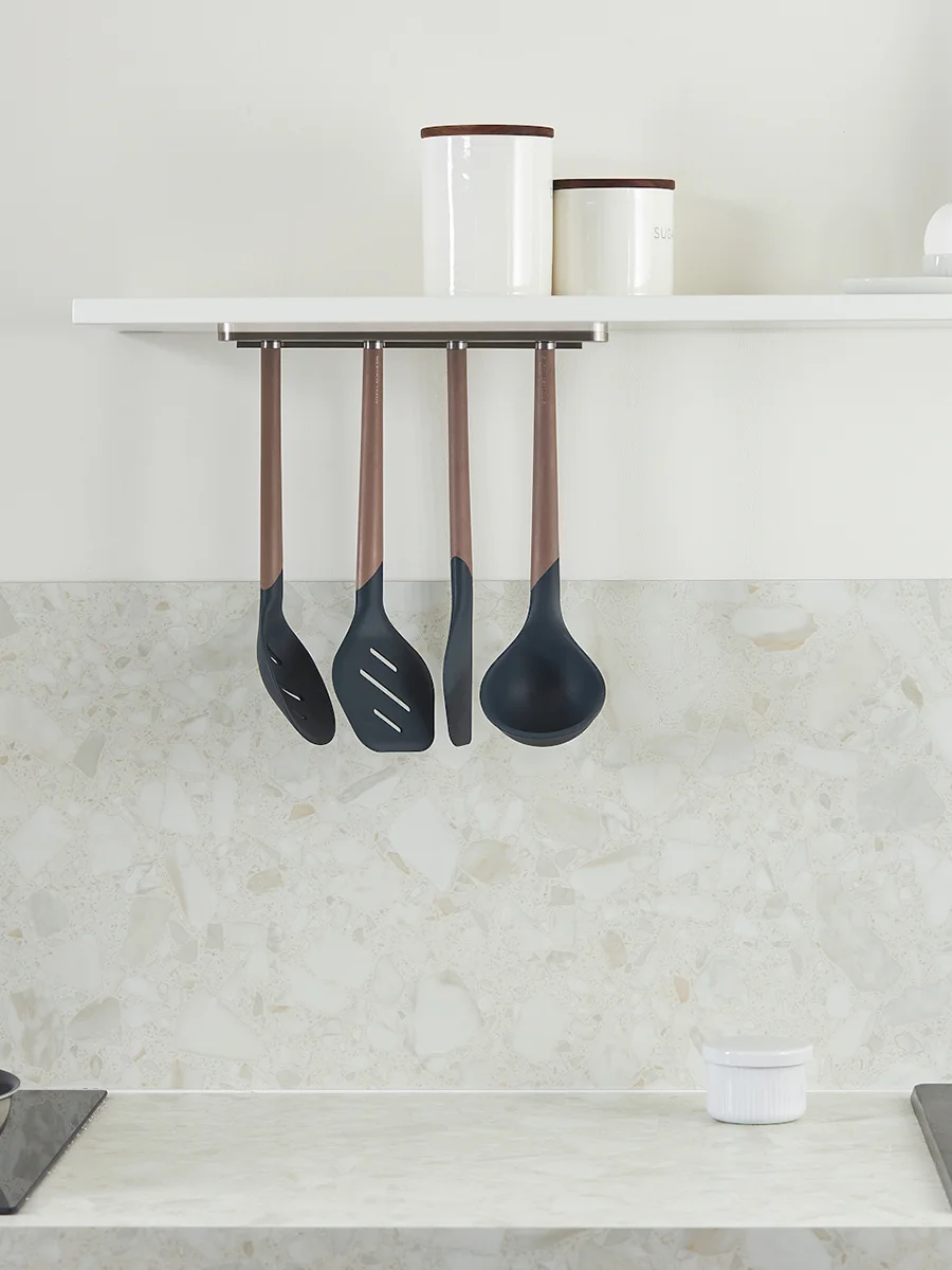 Лопатка кулинарная силиконовая 32 см SmartChef капучино-графит