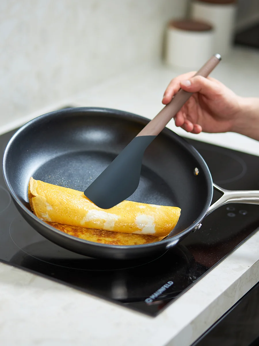Лопатка кулинарная силиконовая 32 см SmartChef капучино-графит