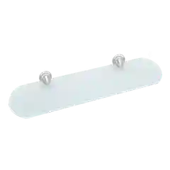 Хром 2552.381 Полка стеклянная Solinne, B-51111, хром, стекло-сатин, Коллекция Blanco