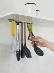 Лопатка-шумовка силиконовая кулинарная с прорезями 32 см SmartChef капучино-графит