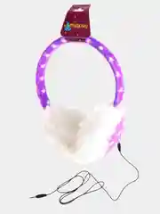 Фиолетовый меховые наушники размер универсальный 3.5 mm jack