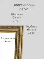 Рамка для фото, вышивки на стену, А4, Фоторамка, 21 х 30
