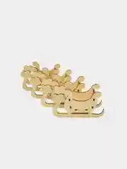 Ёлочные новогодние игрушки Сани из дерева (декупаж и творчество)
