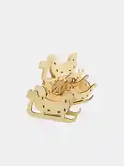 Ёлочные новогодние игрушки Сани из дерева (декупаж и творчество)