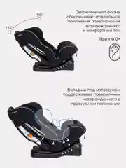 Черный автокресло Fiesta City Line (гр.0-1-2/0-25кг.)