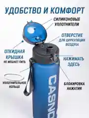 Синий бутылка для воды Casno 400мл, 560 мл, 1050 мл / Спортивная бутылка для воды и напитков