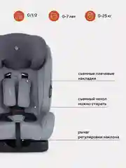 Серый автокресло Fiesta basic группа 0-1-2 (0-25кг)