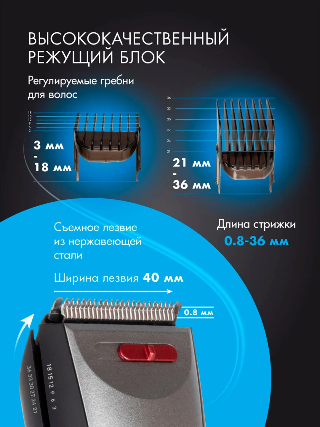 Машинка для стрижки волос Endever Sven-980 аккумуляторная