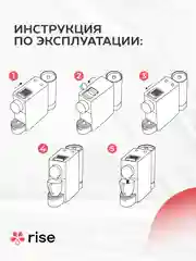 Капсульная кофемашина Rise белая под капсулы Nespresso