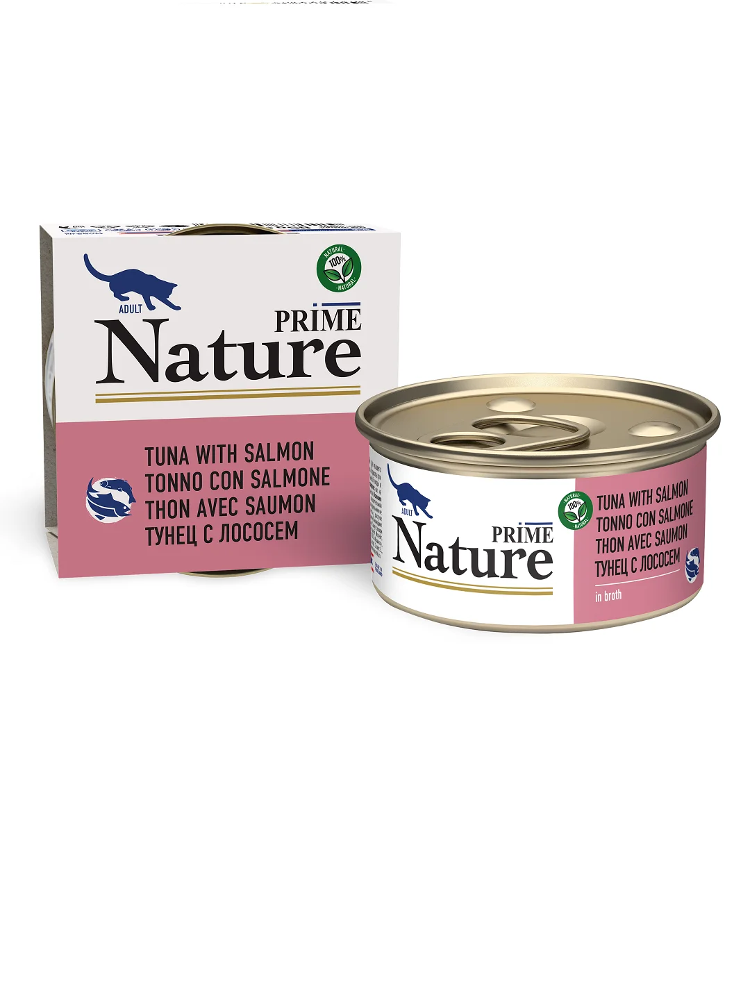 Корм влажный PRIME NATURE для кошек в бульоне, ж/б 85г, 8 шт.