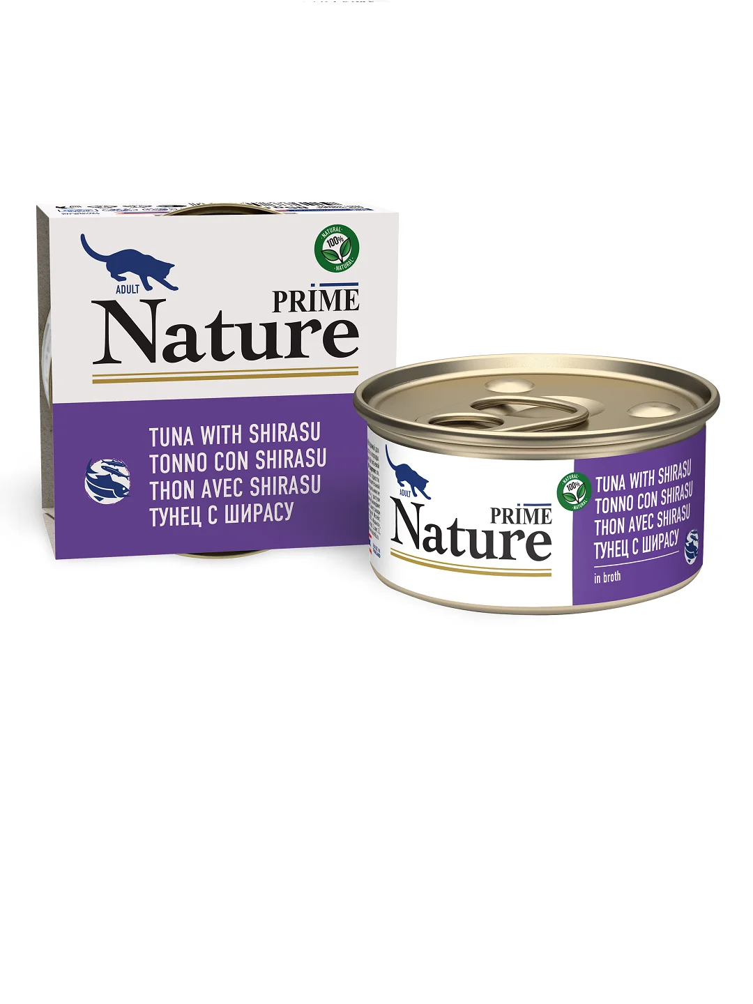 Корм влажный PRIME NATURE для кошек в бульоне, ж/б 85г, 8 шт.