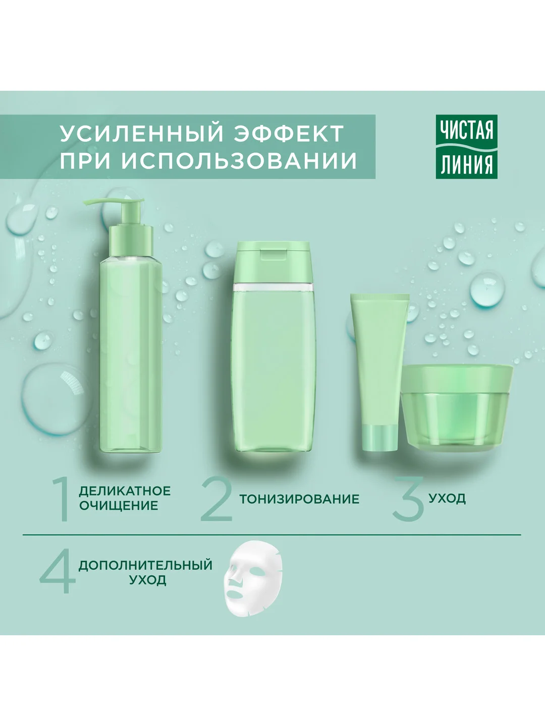 Крем для лица дневной Чистая линия "Активное омоложение", 60+, таволга и калина, 45 мл