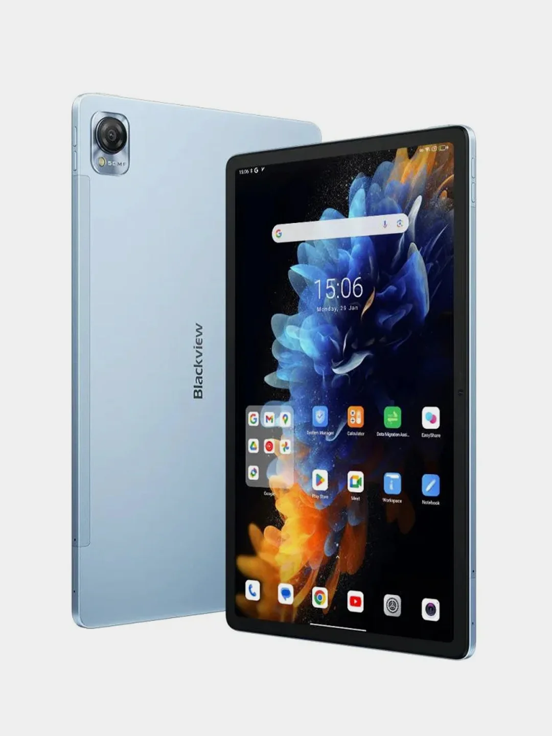 Голубой планшет Blackview Mega 1 12 ГБ ОЗУ/256 ГБ внутренней памяти/11,5 дюйма/MediaTek Helio G99