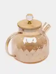 Чайник заварочный "Ромбик", стеклянный, с бамбуковой крышкой, 1000 мл