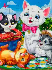 Пазл картонный для девочек котики 60 котенок кошка кот для развития моторики усидчивости