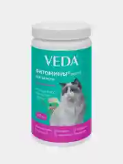 Функциональный корм для кошек VEDA ФИТОМИНЫ ФОРТЕ, для шерсти, 100 г