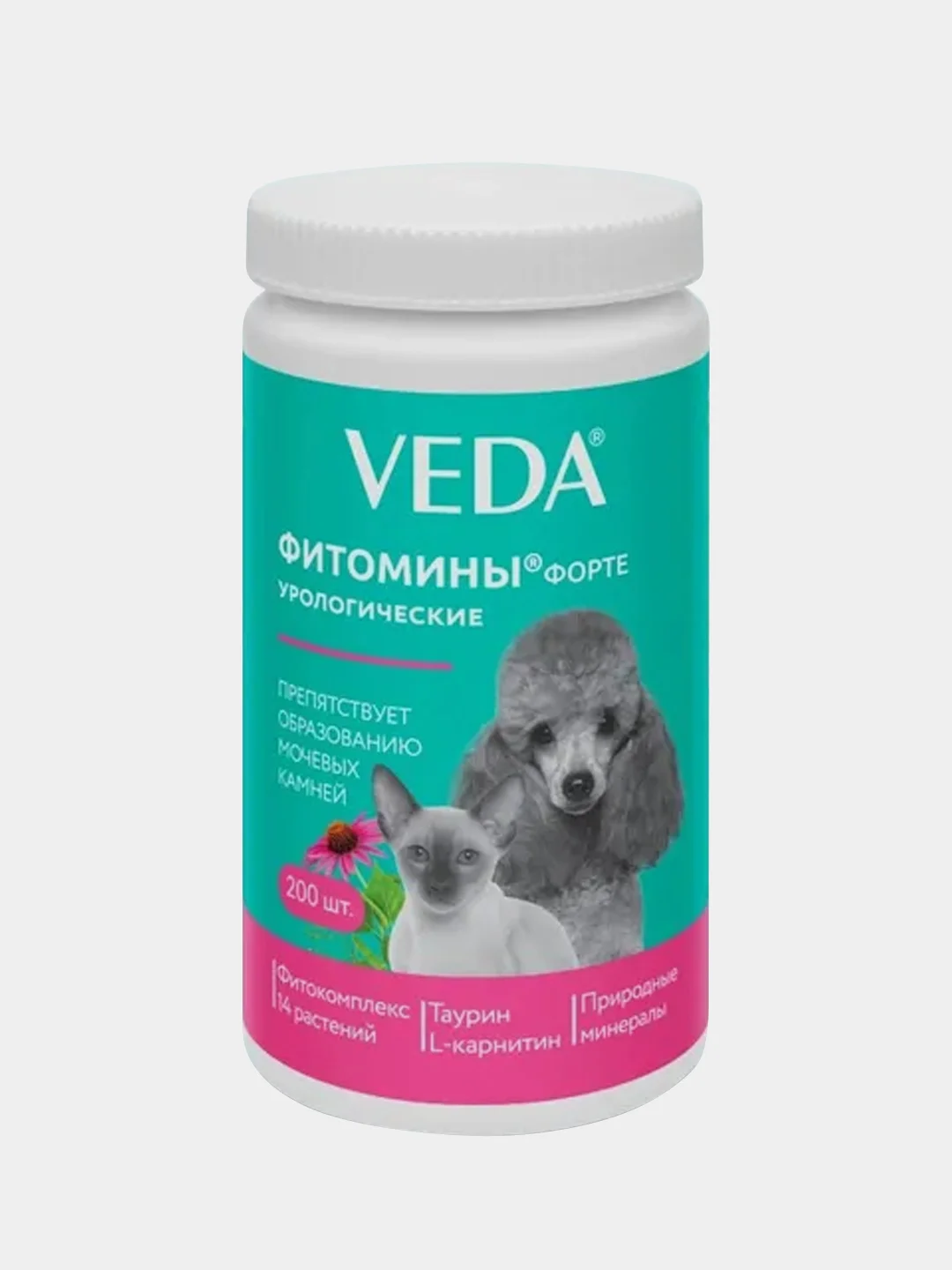 Функциональный корм VEDA ФИТОМИНЫ ФОРТЕ "Урологические", кошкам и собакам, 100 г