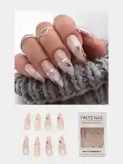 Накладные ногти с дизайном, 24 штуки, с клеем для ногтей