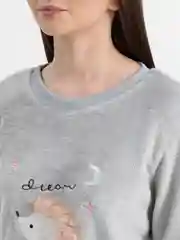 Серый меланж пижама женская