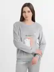Серый меланж пижама женская