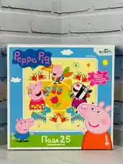 Пазл картонный 25 Свинка Пеппа Peppa Pig игрушка игра детская мозаика для развития малышей