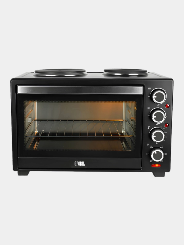 Мини-печь с двумя конфорками и шашлычницей GFGRIL GFO-40
