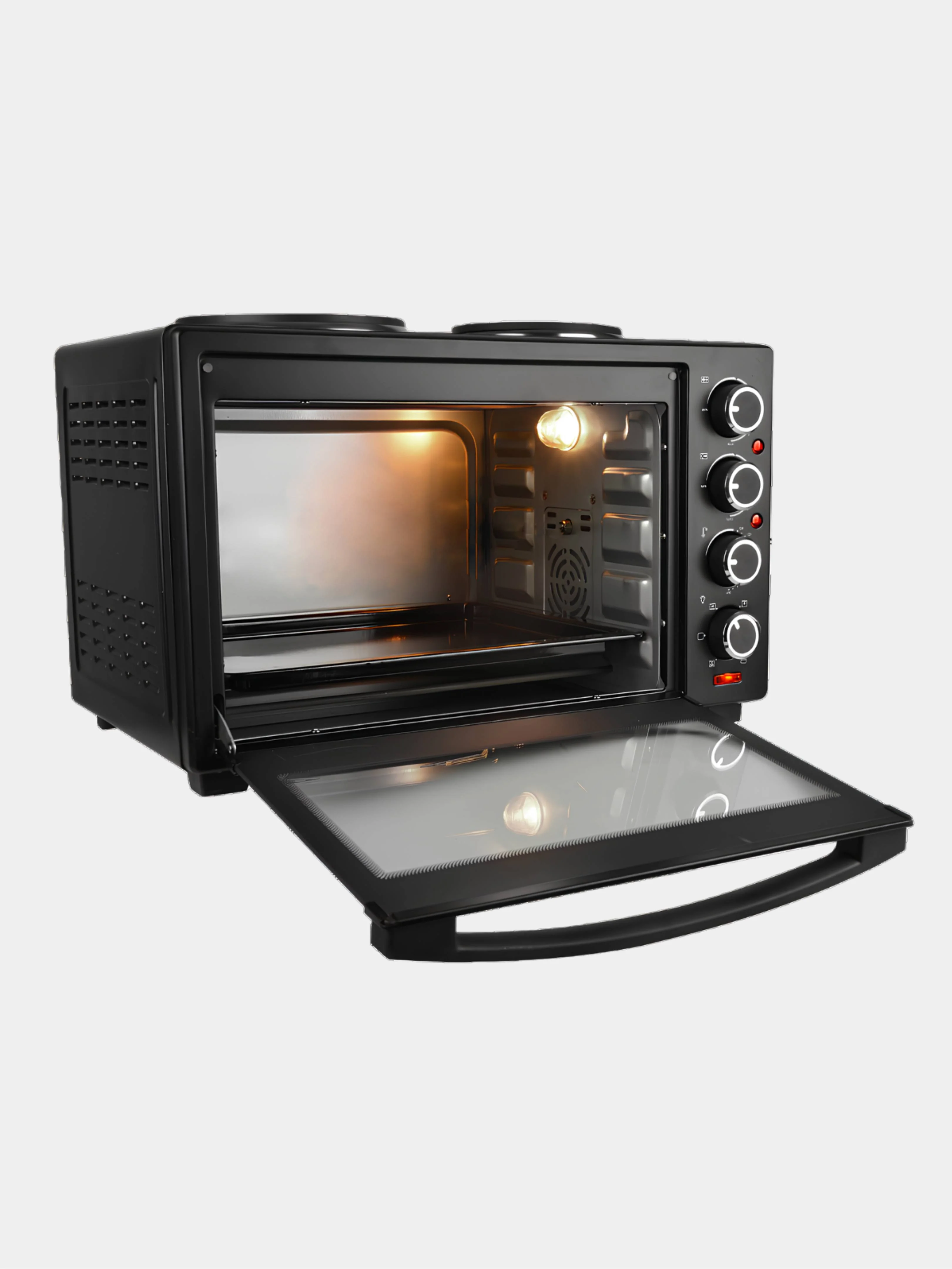 Мини-печь с двумя конфорками и шашлычницей GFGRIL GFO-40