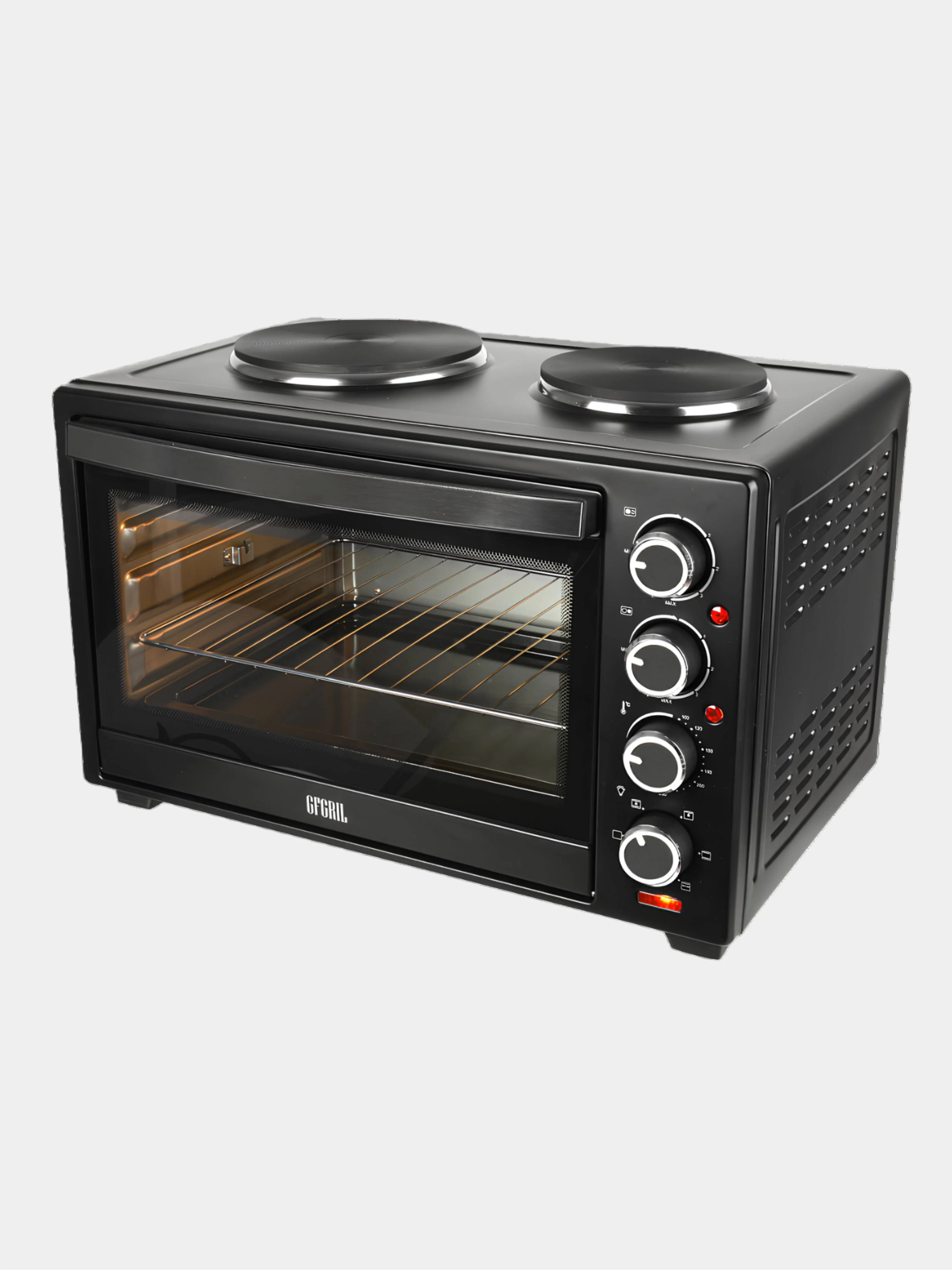 Мини-печь с двумя конфорками и шашлычницей GFGRIL GFO-40