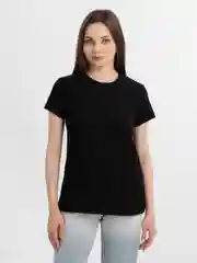 Черный футболка для женщин